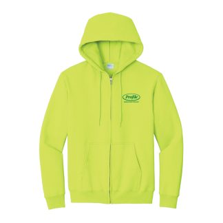 Fleece Zip Up Hoodies - Hi Vis
